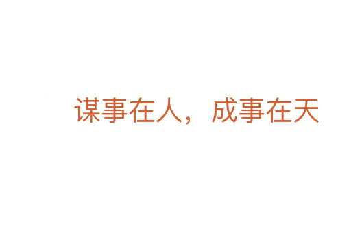 謀事在人,成事在天