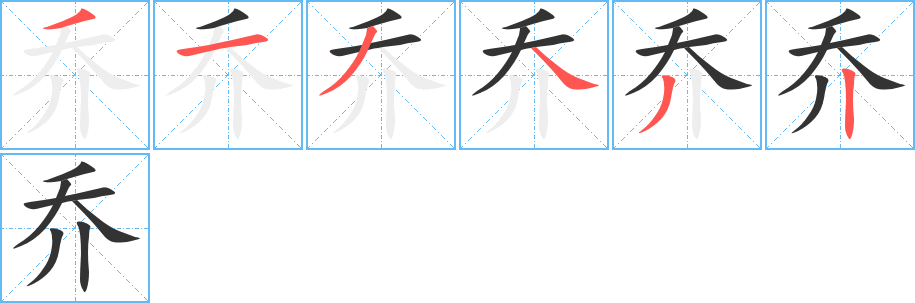 喬的筆順?lè)植窖菔?>
					
                    <hr />
                    <h2>喬的基本信息</h2>
                    <div   id=