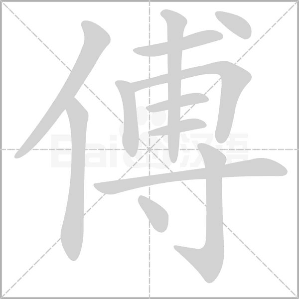 傅的筆順動(dòng)畫演示