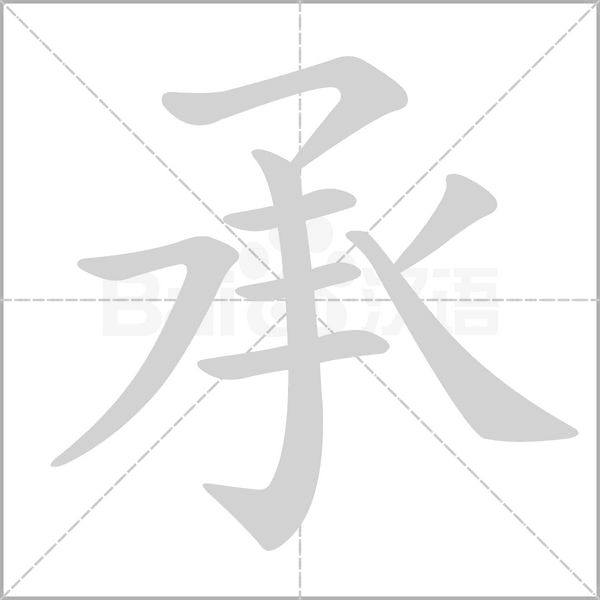 承的筆順動(dòng)畫演示