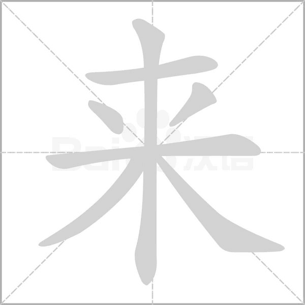 來(lái)的筆順動(dòng)畫(huà)演示