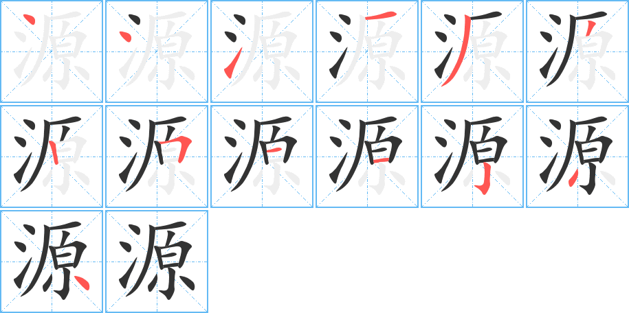 源的筆順?lè)植窖菔?>
					
                    <hr />
                    <h2>源的基本信息</h2>
                    <div   id=