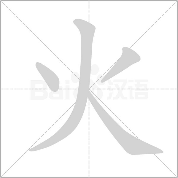 火的筆順動(dòng)畫(huà)演示