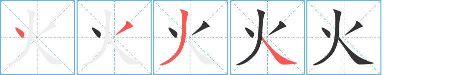 火的筆順?lè)植窖菔?>
					
                    <hr />
                    <h2>火的基本信息</h2>
                    <div   id=