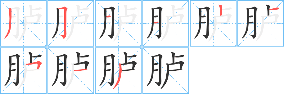 臚的筆順分步演示