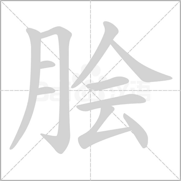 膾的筆順動(dòng)畫演示