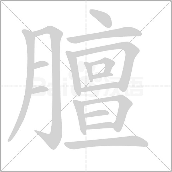膻的筆順動(dòng)畫(huà)演示