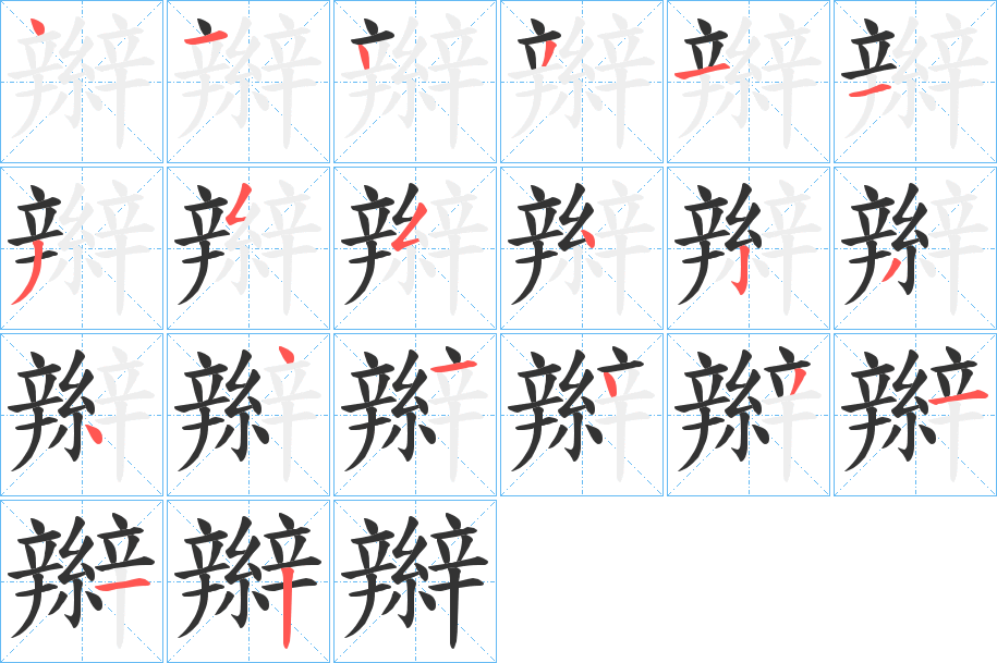 辮的筆順?lè)植窖菔?>
					
                    <hr />
                    <h2>辮的基本信息</h2>
                    <div   id=