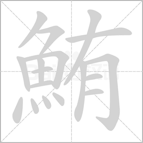 鮪的筆順動畫演示