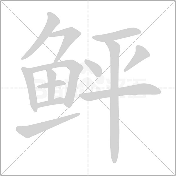 鲆的筆順動畫演示