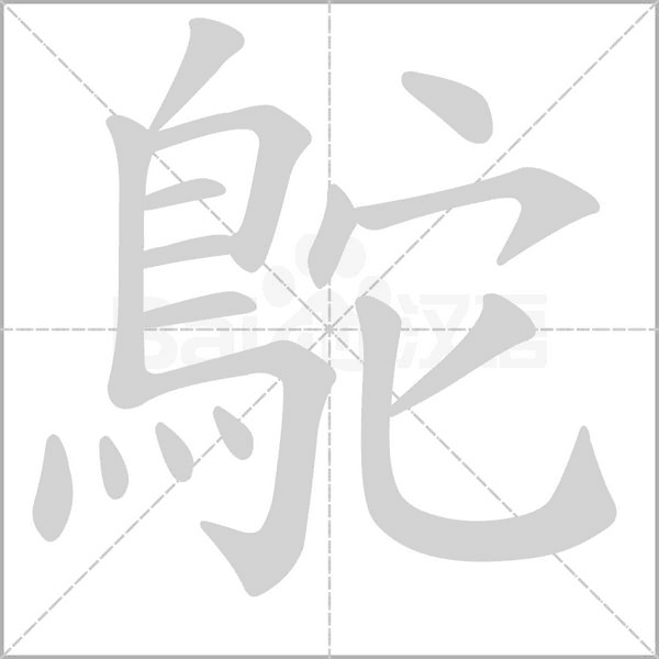 鴕的筆順動畫演示