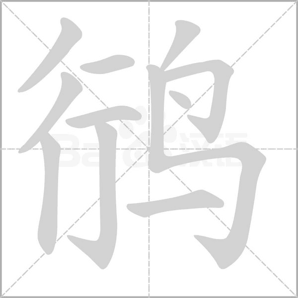 鸻的筆順動畫演示