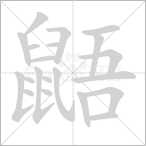 鼯的筆順動畫演示