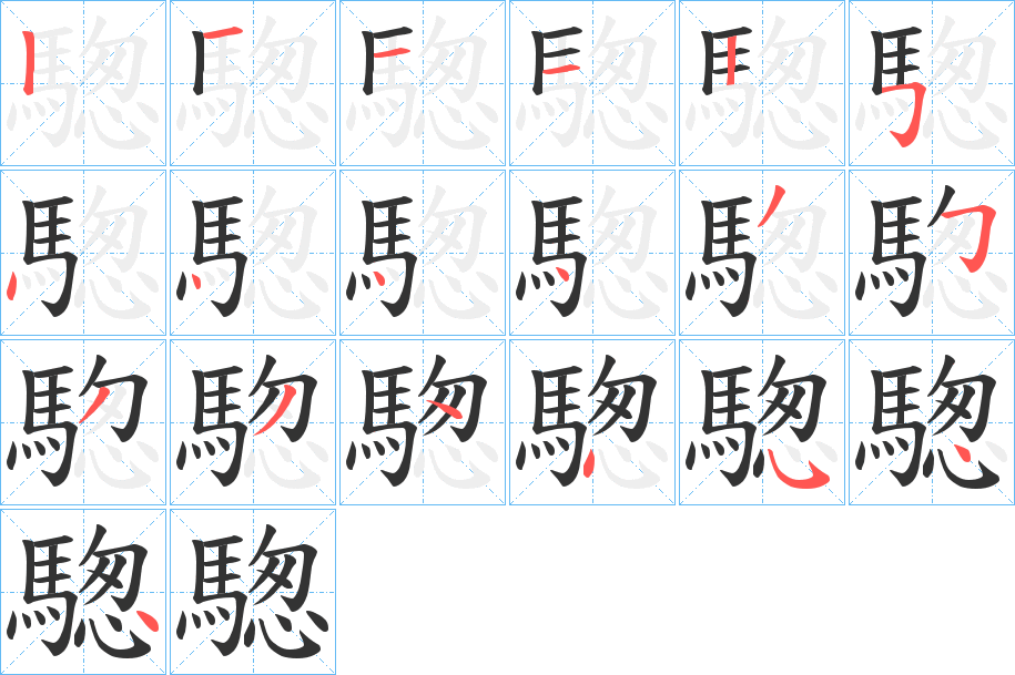 騘的筆順?lè)植窖菔?>
					
                    <hr />
                    <h2>騘的基本信息</h2>
                    <div   id=