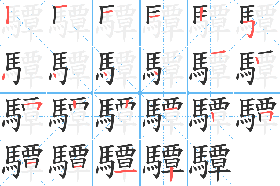 驔的筆順分步演示