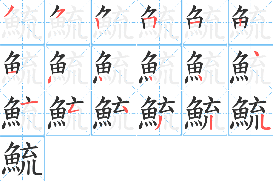 鯍的筆順分步演示