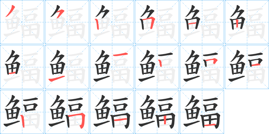 鲾的筆順分步演示