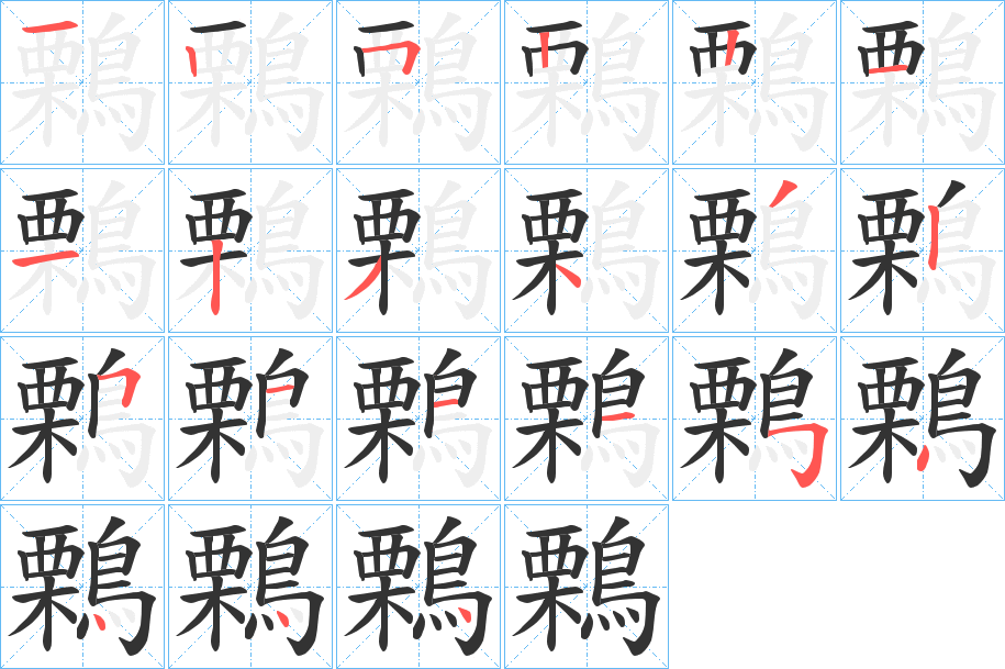 鷅的筆順分步演示