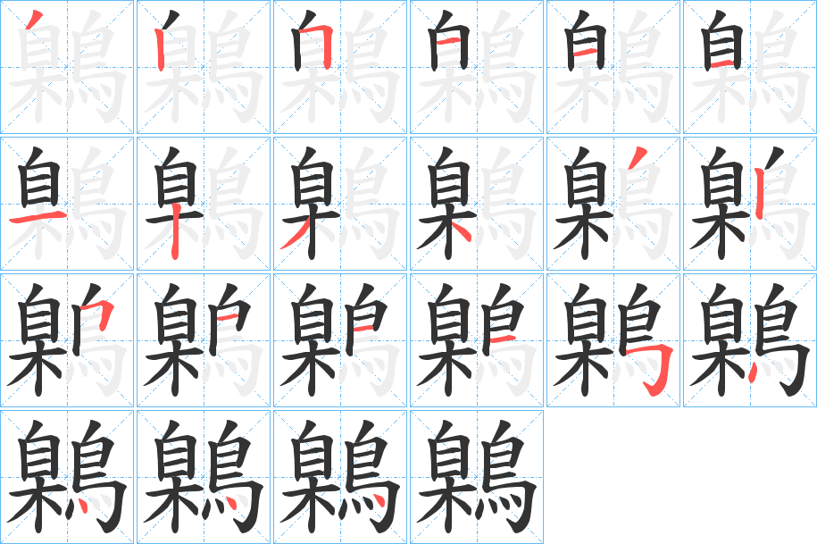鷍的筆順分步演示